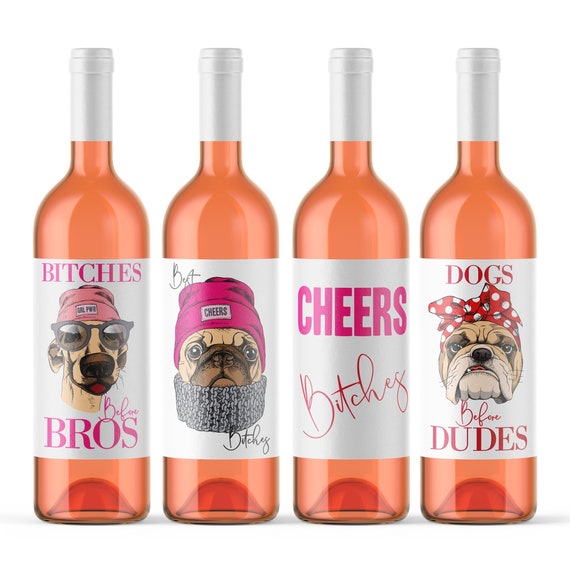 4 Funny Wine Bottle Labels Girl Power Breakup Survival Kit | Etsy
