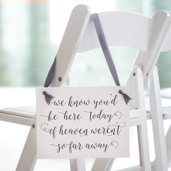 We Know You'd Be Here Today If Heaven Weren't so Far Away Sign