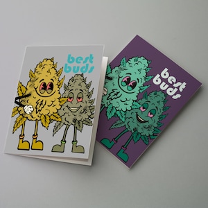 Best Buds Cannabis Grußkarten - Pot Pals Weed-Lover Freundschaft Boxed 24 Blanko-Grußkarten mit Umschlägen