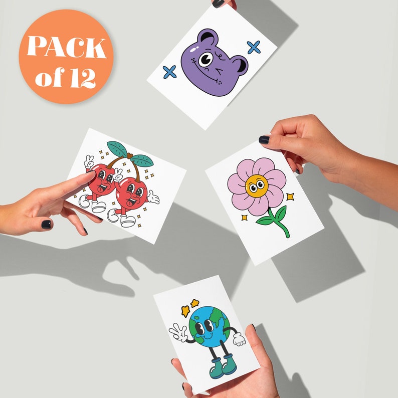 Cute Emoji Character Greeting Cards – 24 -card Boxed Set With Envelopes ...