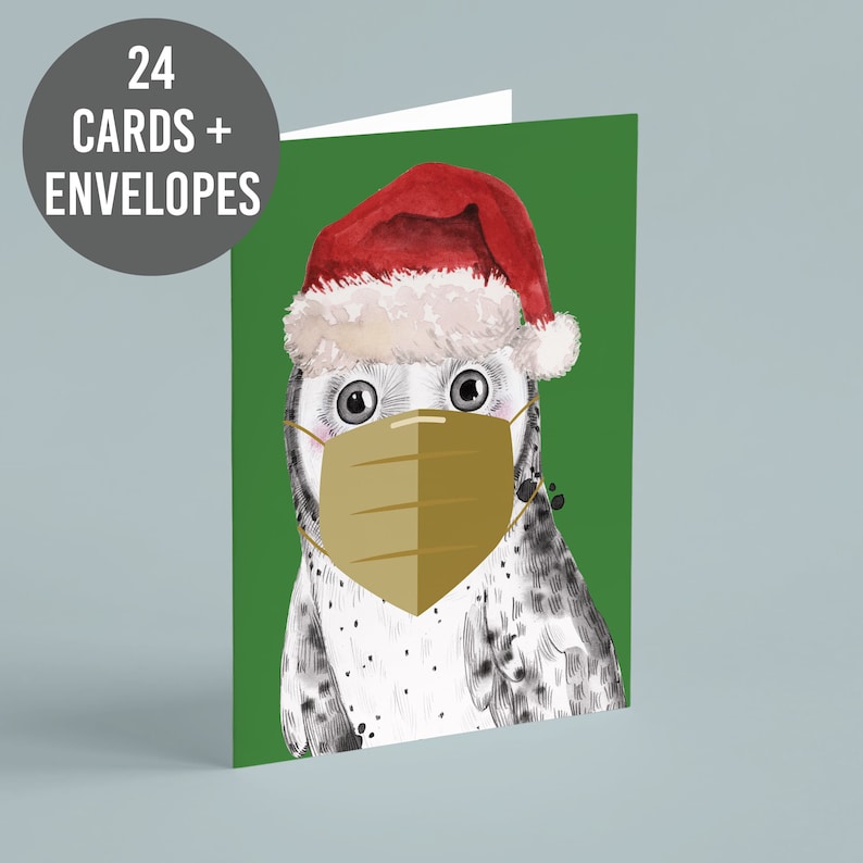 24 Cute Quarantine Christmas Cards Baby Animals with Face Etsy