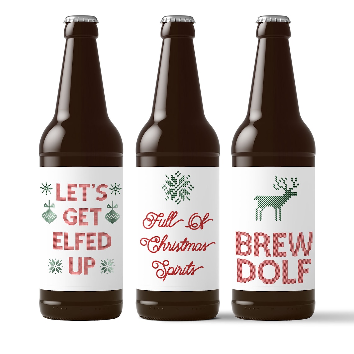 6 Funny Christmas Beer Labels 6pack Holiday Rein Beers Etsy UK