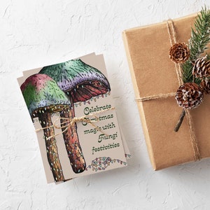 Trippy Weihnachtspilz-Grußkarten - 24 Karten im Box-Set mit Umschlägen | Grußkarten von der Natur inspirierte Urlaub Großpackung