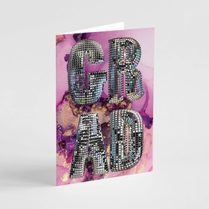 Disco Grad Card Set | Groovy Y2K Abschlusskarten | Boxed Set von 24