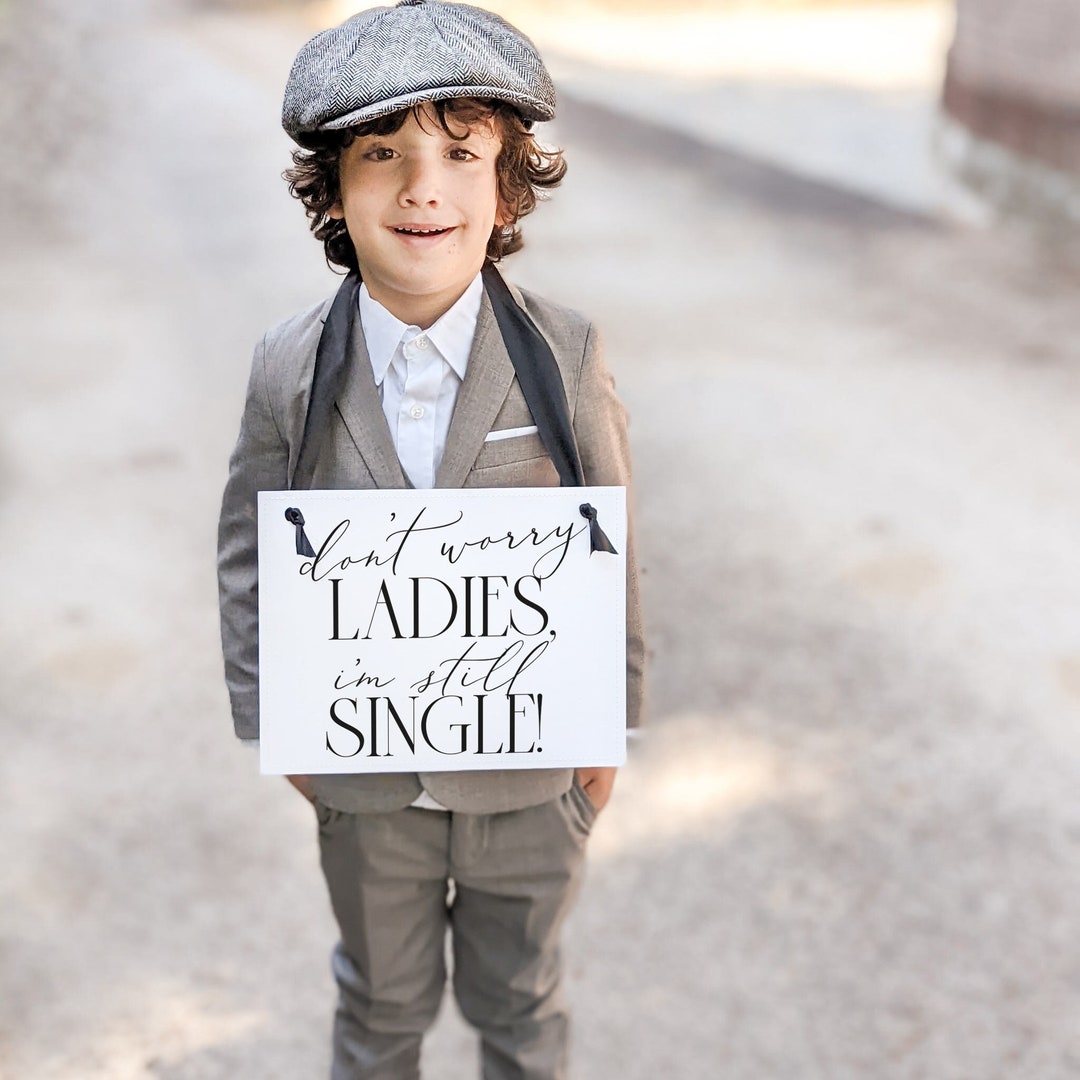 Funny Ring Bearer Wedding Sign, Wedding Ceremony Accessories, Ring