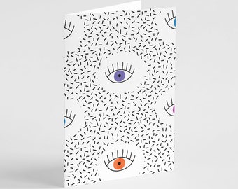 24-Pack All-Seeing Eyes Contemporary Art Greeting Cards Set by Ritzy Rose