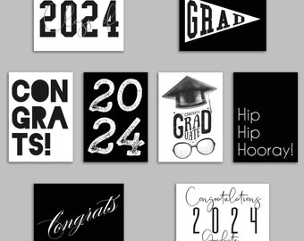 Class of 2024 Graduation Cards | Set of 24 Multi-Pack Congratulations Cards + Envelopes