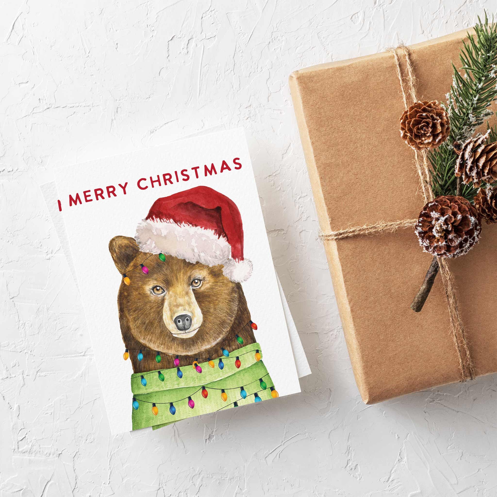 Weihnachtskarten-Set Mit Bären-Motiven, 30 Stück Inklusive Umschlägen – Silberne Folienprägung, Für Festliche Grüße