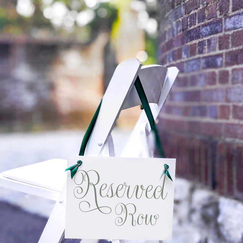 2 Reserved Row Signs | Whimsical Script Wedding Signage RR23D - 3153 - Etsy