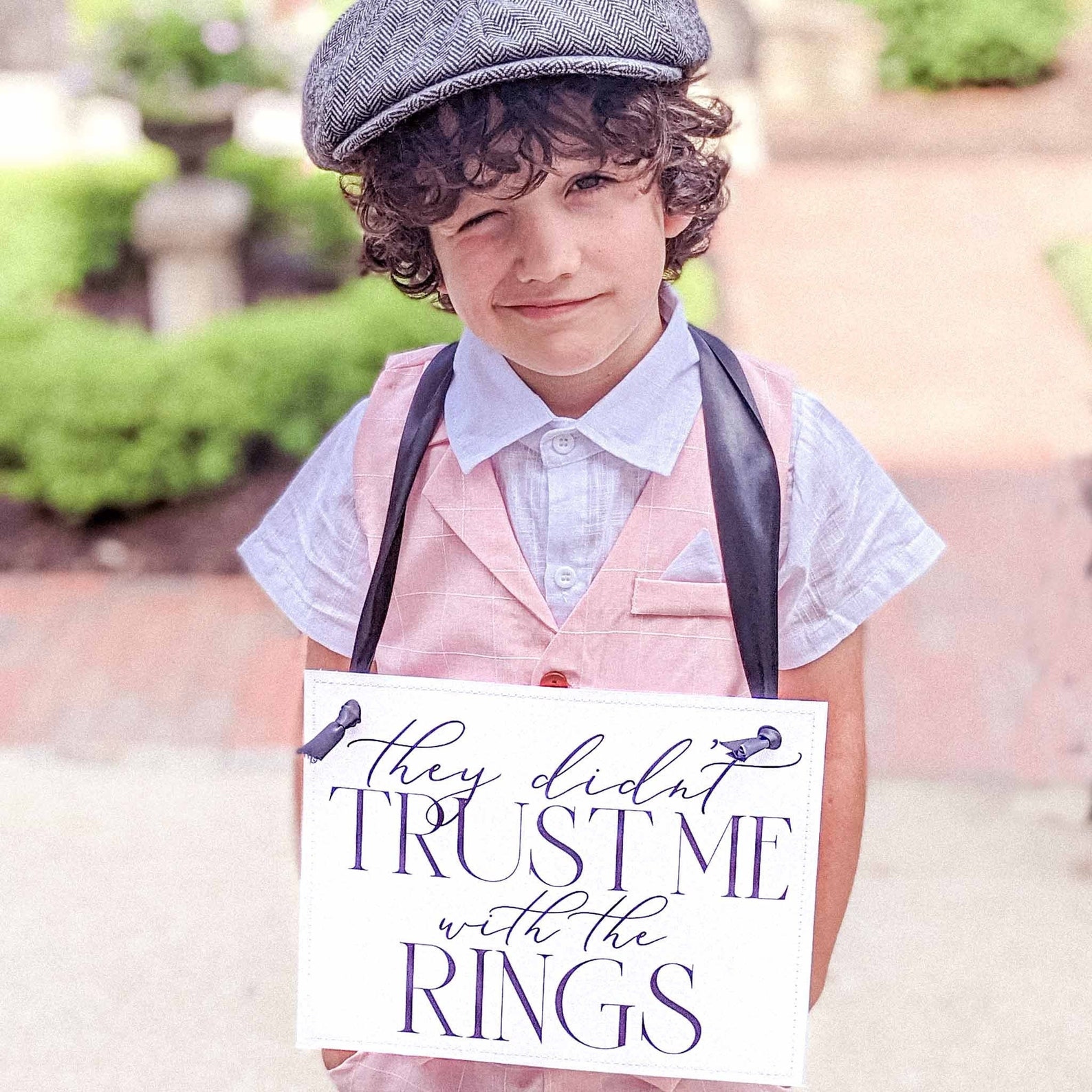 Funny Wedding Sign for Ring Bearer They Didn't Trust Me Etsy