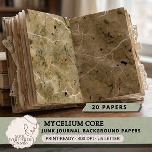 Boden Textur Digital Paper Pack, taktile Myzel Hintergründe, organische Wurzeltexturen, Junk Journal Collage, Scrapbooking, erdige Printables