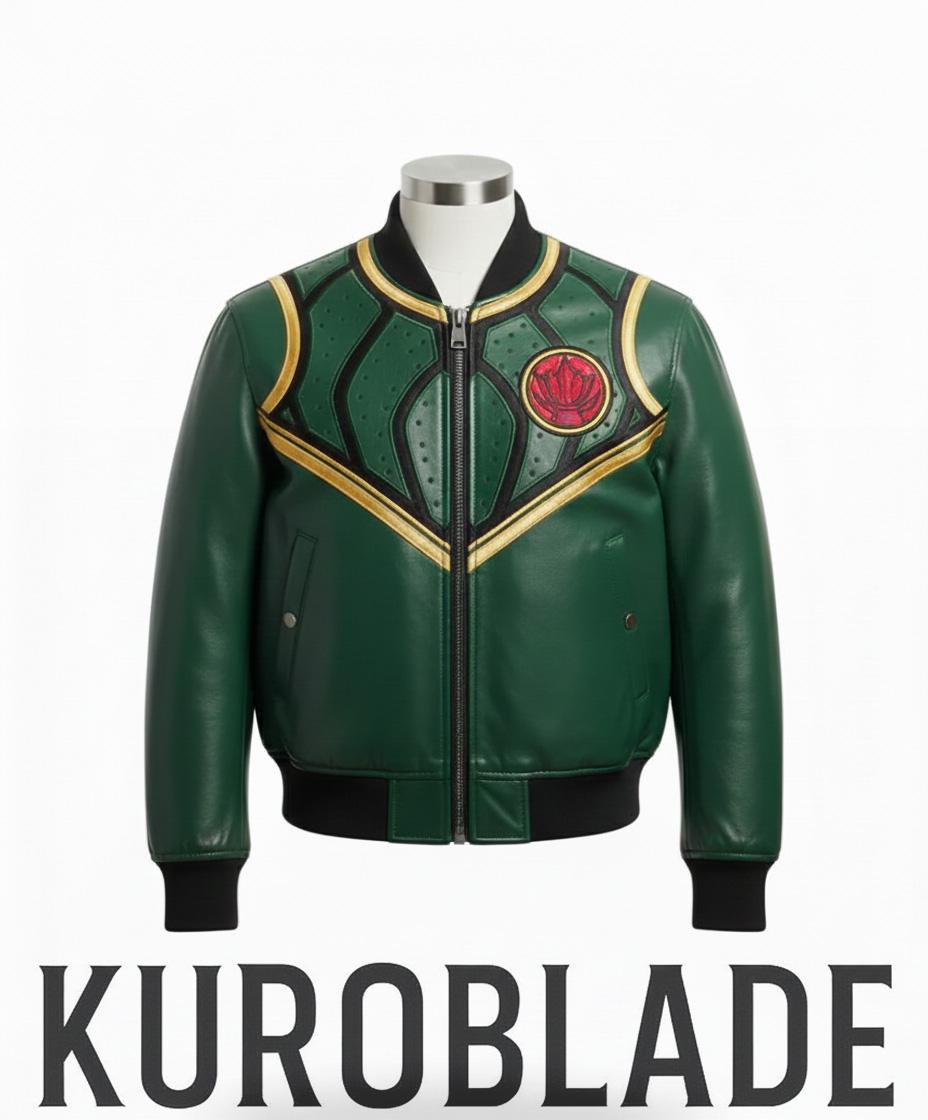 Green Dragon Ranger Bomber Jacket | Power Rangers Cosplay Leather