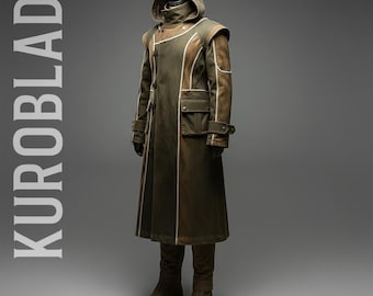 Traje de cosplay inspirado en Dune / Vestido largo de abrigo del desierto Sandworm / Traje de fantasía personalizado de ciencia ficción / Disfraz de Arrakis