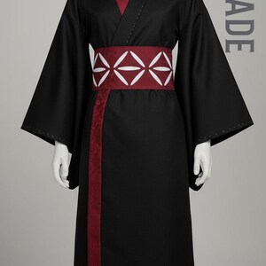 Sukuna Robe Called Sukuna Inspired Kimono Robe | Black and Maroon Cosplay Jacket | Jujutsu ...
