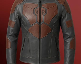 Chaqueta de cuero inspirada en Bo Katan Kryze / Chaqueta de cosplay de Mandalorian / Chaqueta de disfraz de Star Wars / Traje de cosplay hecho a mano a medida / COLOR MARRÓN