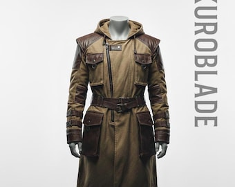 Chaqueta de cosplay inspirada en la película Dune - Chaqueta estilo destilador de cuero desgastado premium - Chaqueta réplica de película de ciencia ficción para hombre - Disfraz hecho a mano