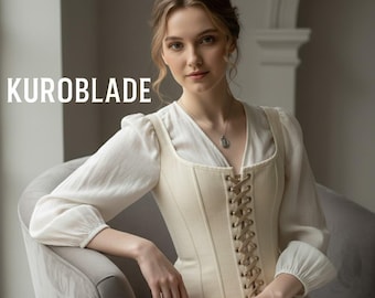 Handgefertigtes Vintage Korsett Top / Schnür Bustier / Bridgerton Regency Korsett / Gothic Ren Faire Korsett / Upcycled Cottagecore Top