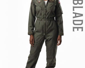 Mono de cosplay de Ellen Ripley / Traje de vuelo verde militar / Uniforme de piloto de Nostromo / Mono inspirado en Alien 1979 / Traje de película de ciencia ficción
