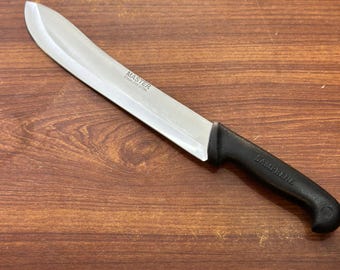 Turkish Style 16 Inch Butcher Knife | High Carbon Steel | Razor Sharp Slaughter Knife with Plastic Grip