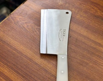 1KG High Carbon Cleaver | Heavy Bone Cutting Knife with Polished Blade and Durable Plastic Handle | Butcher Meat Chopper
