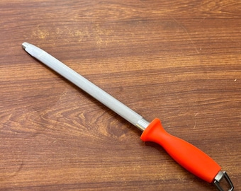 10 Abziehstab für Köche | Magnetischer Honstab aus Stahl mit gehärteten Linien | Messerschärfer für die Metzgerei