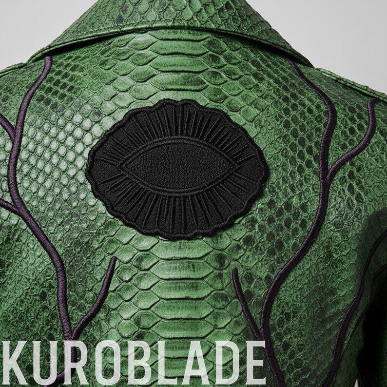 Springtrap FNAF Inspired Snake Skin Biker Jacket | Embroidered Horror ...