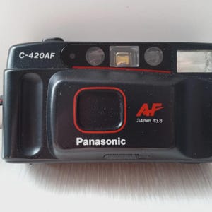 Panasonic C-420AF 35mm Film Point and Shoot Camera Black  |tested