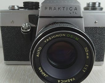 PRAKTICA LTL 35 mm-filmcamera: Yashica 50 mm-lens - werkend getest