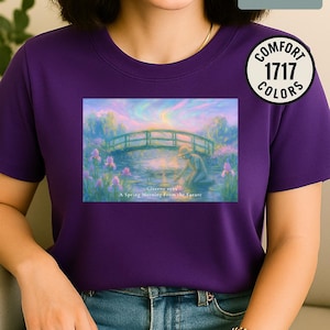 Chemise couleurs confort inspirées de Claude Monet, monet, sweat à capuche claude monet chemise claude monet, couleurs confort chemise impressionnisme cadeau cadeaux d&#39;art