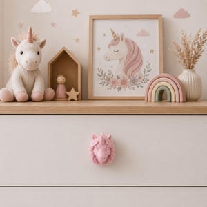 Maniglie per mobili a forma di unicorno per camerette per bambini – Set di 2 maniglie a forma di animale