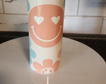 Bicchiere con faccina sorridente Daisy