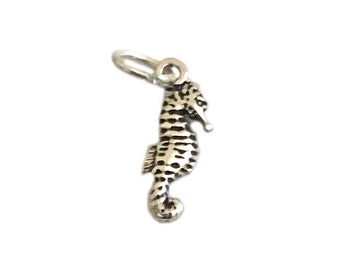 Seahorse Charms Sterling Silver Ocean Jewelry Supply Tiny 15mm