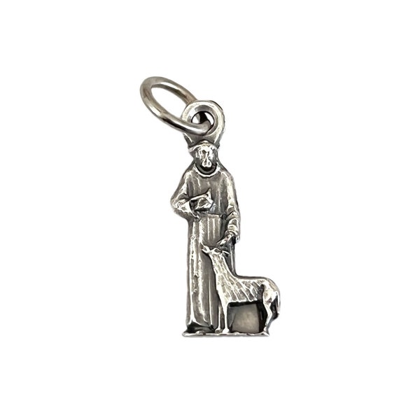 St Francis Charms Patron Saint Animals Catholic Jewelry Medal 3/4"