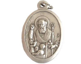 St Nicholas Medals Catholic Charms Patron Saint of Children 1&quot;