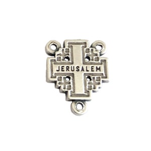 Jerusalem Cross Rosary Centerpiece Connector Parts 5/8 image 1