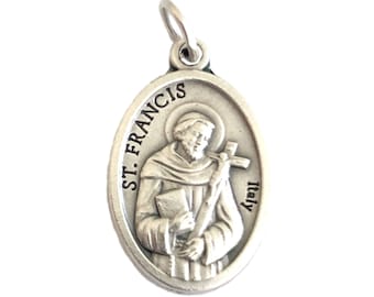 St Francis of Assisi Medal Saint Clare Holy Catholic Pendant