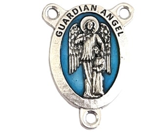 Guardian Angel Centerpiece Connectors Catholic Rosary Parts 1-1/16"