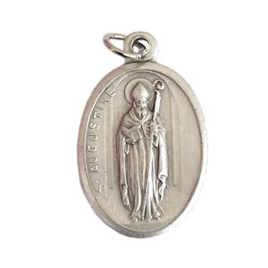 St Augustine of Hippo Medals Catholic Patron Saint of Printers, Brewers, Theologians