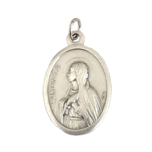 St Monica Medals Catholic Patron Saint Pendant Jewelry Rosary Parts