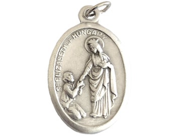 St Elizabeth of Hungary Medal Rosary Parts Catholic Saint Gifts 1"