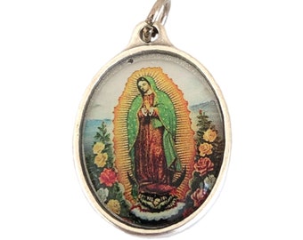 Our Lady of Guadalupe Pendant Medals Color Charm Catholic Gifts