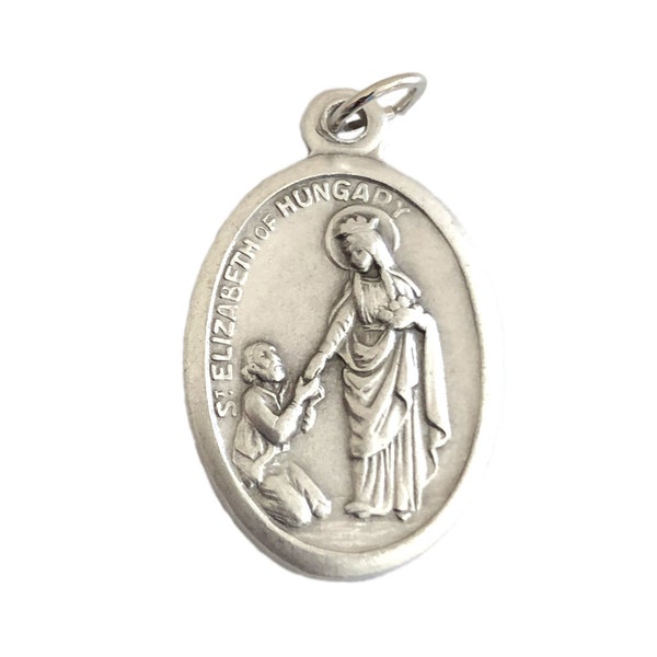 St Elizabeth of Hungary Medal Rosary Parts Catholic Saint Gifts 1"