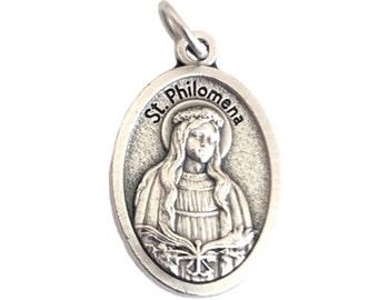 St Philomena Medal Patron Saint of Babies Catholic Gifts 1"