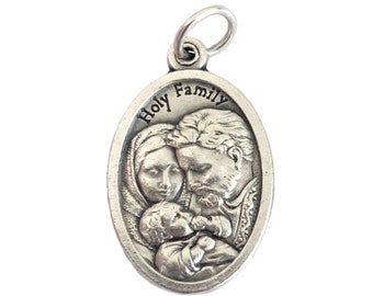 Holy Family & Trinity Pendant Medal Catholic Gifts 1"