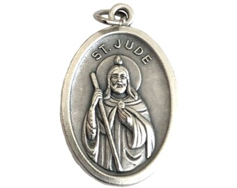 St Jude Pendant Medal Catholic Patron Saint of Lost Causes | Etsy