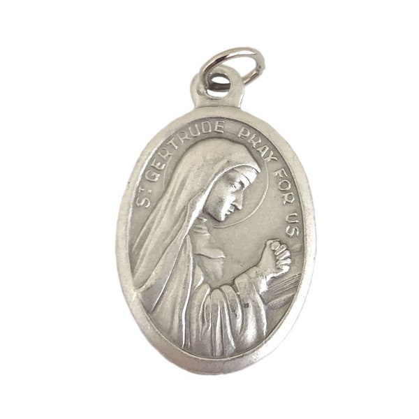 St Gertrude Medals Patron Saint of Cats Catholic Gifts 1"