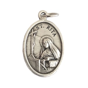 St Rita & Rose Medal Catholic Patron Saint of Lost Causes