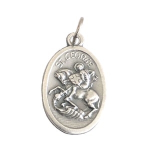 St George and Dragon Pendant Medal Catholic Saint Gifts 1&quot;