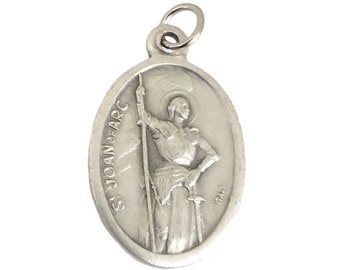 St Joan of Arc Medal Catholic Patron Saint of Martyrs & Prisoners 1"