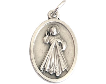 Jesus I Trust in You Medals Divine Mercy Pendant Catholic Gifts 1"